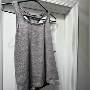 Lululemon black and white Striped Racerback Tank Top size 10